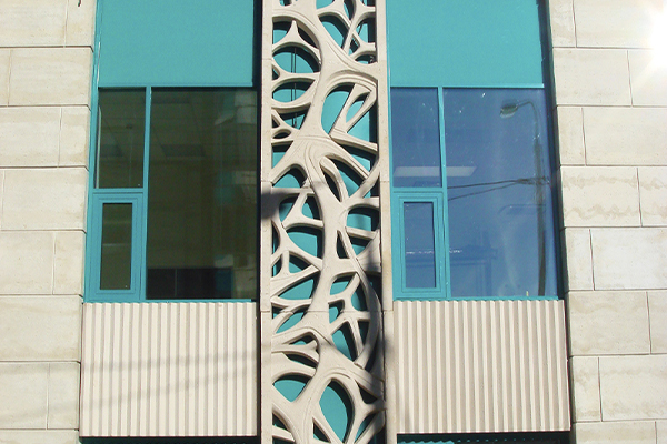 Фасад из арт бетона